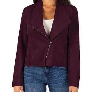 Faux Suede Drape Moto Jacket/ Nordstrom X-Large